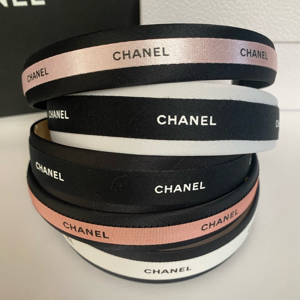 CHANEL Black Ribbon Logo Headband - Picture 6 of 6